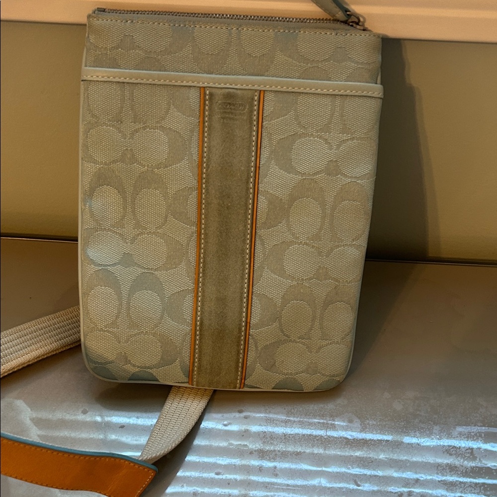 Coach light blue crossbody Bag